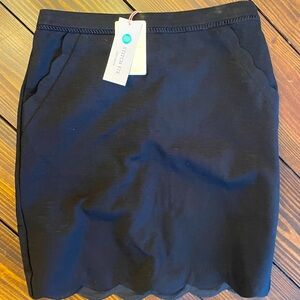 NWT Stitch Fix Skies are Blue Black Scalloped Detail Pencil Skirt Size Small